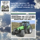 Deutz Fahr Agrotron 150 Manual 120 106 110 115 135 165 MK3 Pdf Computer Cd. Fixed Price $12.97.