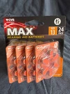 Cvs Max Hearing Aid Battery Size 13 - 24 Zinc Batteries Expires 9/2028 New. Fixed Price $14.99.