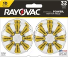 Rayovac Size 10 Hearing Aid Batteries (32 Pack) Best By 4-26 New. Fixed Price $12.59.