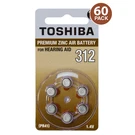 Toshiba Size 312 PR41 Zinc Air 1.45V Hearing Aid Batteries (60 Pack) Exp 2026. Fixed Price $12.99.