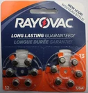 Rayovac 5 Packs Of 12 (total = 60) Hearing Aid Batteries Sizz 13. Fixed Price $19.99.