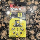 8 Pk Cvs Max Hearing Aid Batteries Size 10 Exp Apr 2027. Fixed Price $5.00.