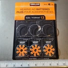 Kirkland Signature Hearing Aid Batteries Size / Format 13 - 1.45 Volt Lot Of. Fixed Price $7.50.