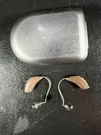 Resound Gn Behind-the-ear Hearing Aids Pair + Charger Case Brown Used Cleaned. Fixed Price $97.50.