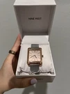 Nine West Women's Square Rose Gold Watch Silver Mesh Band Analog Roman Numerals. Fixed Price $35.00.