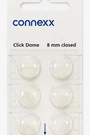 1X Connexx Click 8MM Closed Dome 6 Blister White Hearing Aid Umbrellas Silicone. Fixed Price $9.96.