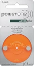 Power One Accu Plus Size 13 Hearing Aid Battery (pack Of 2) - Exp 11/2025. Fixed Price $40.84.