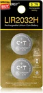 Pack 3.7V LIR2032H Rechargeable Coin Batteries For Key Fob,high Capacity 70MAH. Fixed Price $22.11.