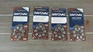 (4) Rayovac Hearing Aid Batteries 312 8 Pack Use By Dec 2020-2021. Fixed Price $14.00.