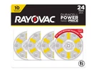 Rayovac Hearing Aid Battery Size 10 - 24PK Yellow New !!!. Fixed Price $11.75.