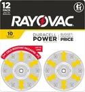 Rayovac Size 10 Hearing Aid Batteries (12 Pack) - Bulk Discounts. Fixed Price $8.00.