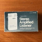 Realistic Stereo Amplified Listener 33-1093 Original Box & Neck Cord W/ Battery. Fixed Price $20.50.