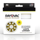 Rayovac Mercury Free Proline Advanced Size 10 Hearing Aid Batteries. 48 Total. Fixed Price $29.99.