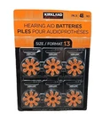 Kirkland Signature Hearing Aid Batteries Size Format 13 1.45 Volt 48 Pack 2027. Fixed Price $8.99.