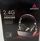 Artiste ADH300 2.4GHZ Rf Wireless Stereo Headphones W/ Charging Base For Tv. Fixed Price $19.99.