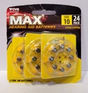 Cvs Pharmacy Size 10- 24 Pack Max Hearing Aid Batteries Exp 1/2027 Long Lasting. Fixed Price $10.52.