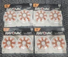 4 Rayovac Size 13 Hearing Aid Batteries 32 Count Total 128 5/27 Exp. Fixed Price $40.00.