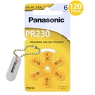 120 Panasonic Hearing Aid Batteries Size 10 + Battery Holder Keychain Exp 4/25. Fixed Price $40.96.