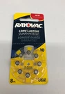 Rayovac L10ZA-8ZM, New Selaed Free Shipping Battery Hear Aid 8PK. Fixed Price $9.01.