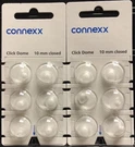 2 Packs Siemens Signia Rexton Miracle Ear 10MM Closed Click Domes. 6 Domes/pack. Fixed Price $17.99.