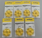 Amazonbasics Lot Of 7 Size 10 (yellow) Hearing Aid Button Batteries 1.45V. Fixed Price $15.00.