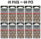 Size 312 Rayovac Extra Advanced Hearing Aid Batteries - 10PK 60PC. Fixed Price $16.50.