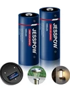 Jesspow Pack Rechargeable Solar Batteries LIFEPO4 Lithium Volt 1000MA. Fixed Price $12.99.