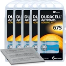 30 X Duracell Activair 675 Blue Hearing Aid Battery (5 Bl.) Cleaning Cloth. Fixed Price $13.82.