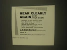 1958 Acousticon Hearing Aid Ad - Clearly Again Look Your Best. Fixed Price $17.99.