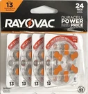 Rayovac Hearing Aid Battery Size 13 Orange 24PK: 1.45V, 72MAH - Brand New. Fixed Price $13.59.