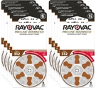 Rayovac Proline Advanced Hearing Aid Batteries Size (60 Pack) 312CR-6PRO. Fixed Price $32.43.