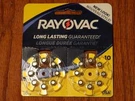 Rayovac Type 10 Hearing Aid Batteries -16-PACK Made Usa Mercury Free. Fixed Price $18.85.