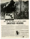 1944 Sonotone Hearing Aids Soldiers Jungle Flame-thrower Wwii Print Ad. Fixed Price $15.95.