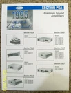 1995 Ford Radio Service Manual Audio Systems Psa/e Premium Sound Amplifiers. Fixed Price $12.95.