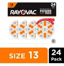 Rayovac Hearing Aid Battery Size 13 Orange 24PK: 1.45V, 72MAH - Exp 10/28 New. Fixed Price $6.39.
