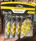 Walgreens Size 10 Hearing Aid Batteries 32 Pack. Fixed Price $8.00.