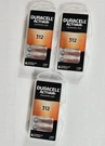 18 Duracell Activair Hearing Aid Batteries Size 312 - Packs Of 6 Exp 2029. Fixed Price $13.99.
