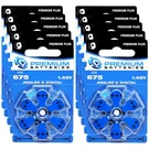 Premium Size 675 PR44 1.45V Hearing Aid Batteries Blue Tab - 60 Pack. Fixed Price $26.66.