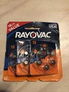 Rayovac Size 13 Hearing Aid Cell Batteries 18 Pack 1.45V. Fixed Price $9.15.
