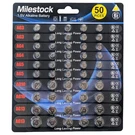Milestock 50-PCS 1.5V Super Alkaline Button Cell Battery Assortment AG3.... Fixed Price $19.11.