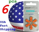 6 Pcs P13 PR48 Powerone Wireless Card 1.45V Zinc Air Hearing Aid Battery. Fixed Price $5.98.