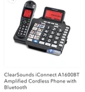 Clearsounds Iconnect A1600BT Amplified Cordless Phone Bluetooth Hearing Impaired. Fixed Price $120.00.