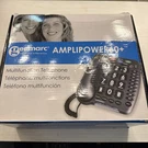 Geemarc AMPLIPOWER60+ Multifunction Loud Amplified Phone Hearing Aid Compatable. Fixed Price $33.00.