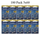 Renata Size 10 0% Mercury Hearing Aid Batteries With Yellow Tab Pack Of 180. Fixed Price $61.09.