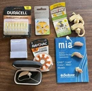 6 Used Hearing Aids, And Assorted Batteries Accessories. Fixed Price $12.75.