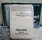 Vtg Realistic Stereo Amplified Listener 33-1093 Original Box And Manuel Tested. Fixed Price $18.00.